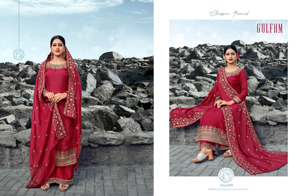 Gulfam 1001 Series Embroidered Salwar Suits