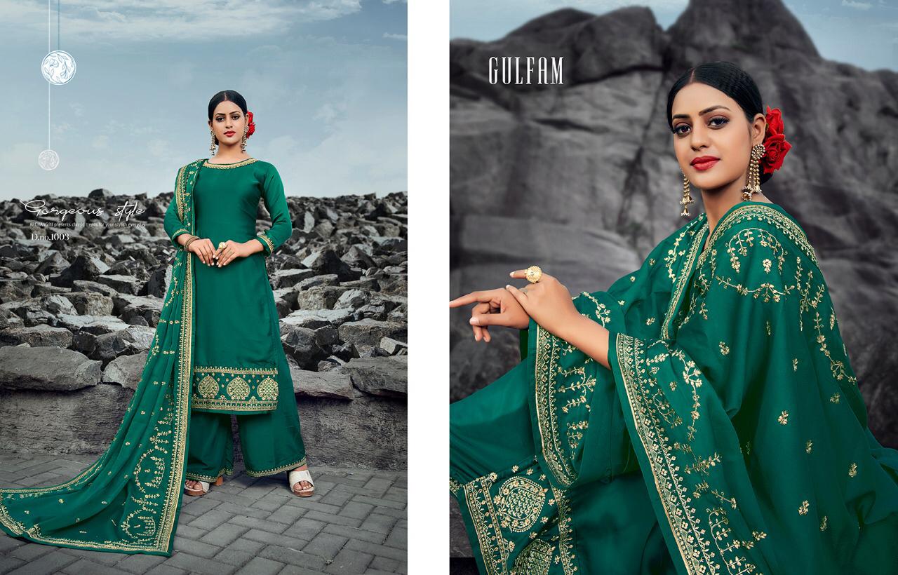 Gulfam 1001 Series Embroidered Salwar Suits