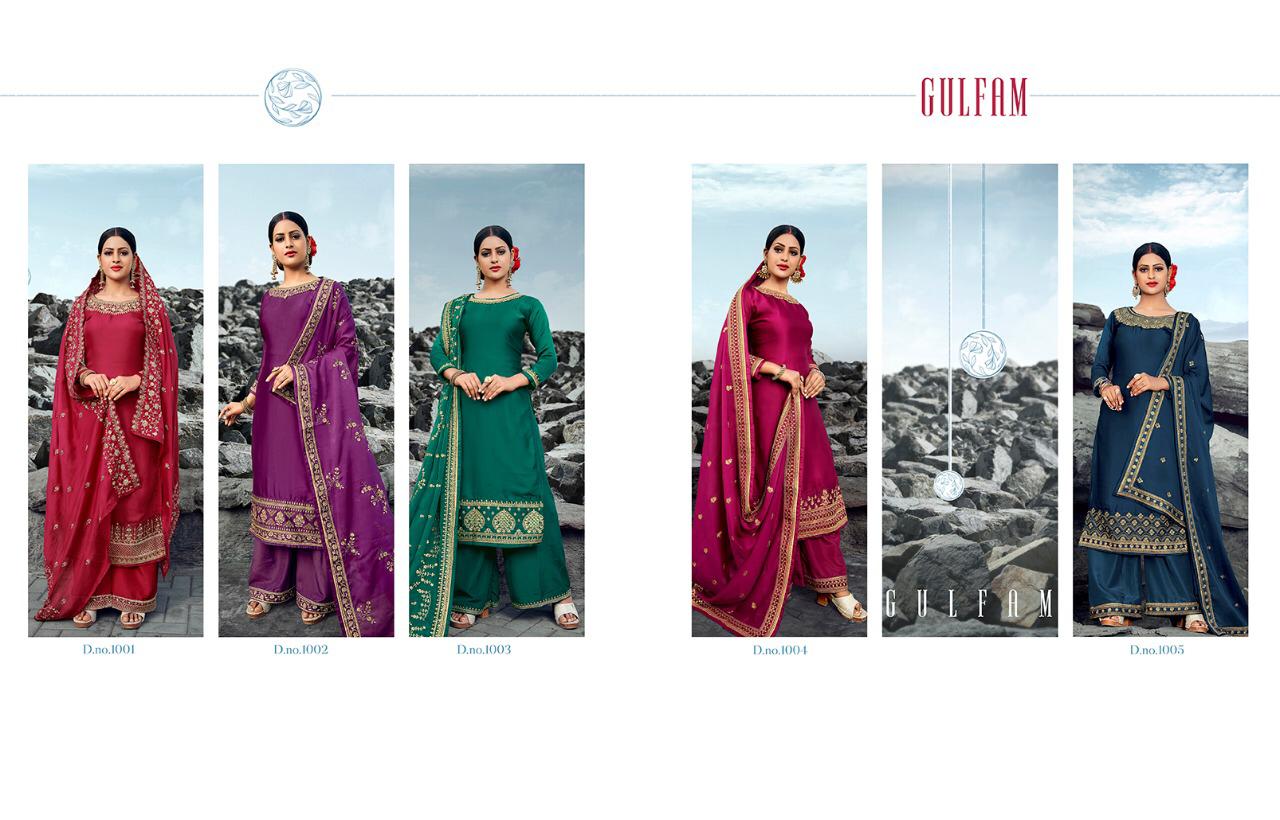 Gulfam 1001 Series Embroidered Salwar Suits