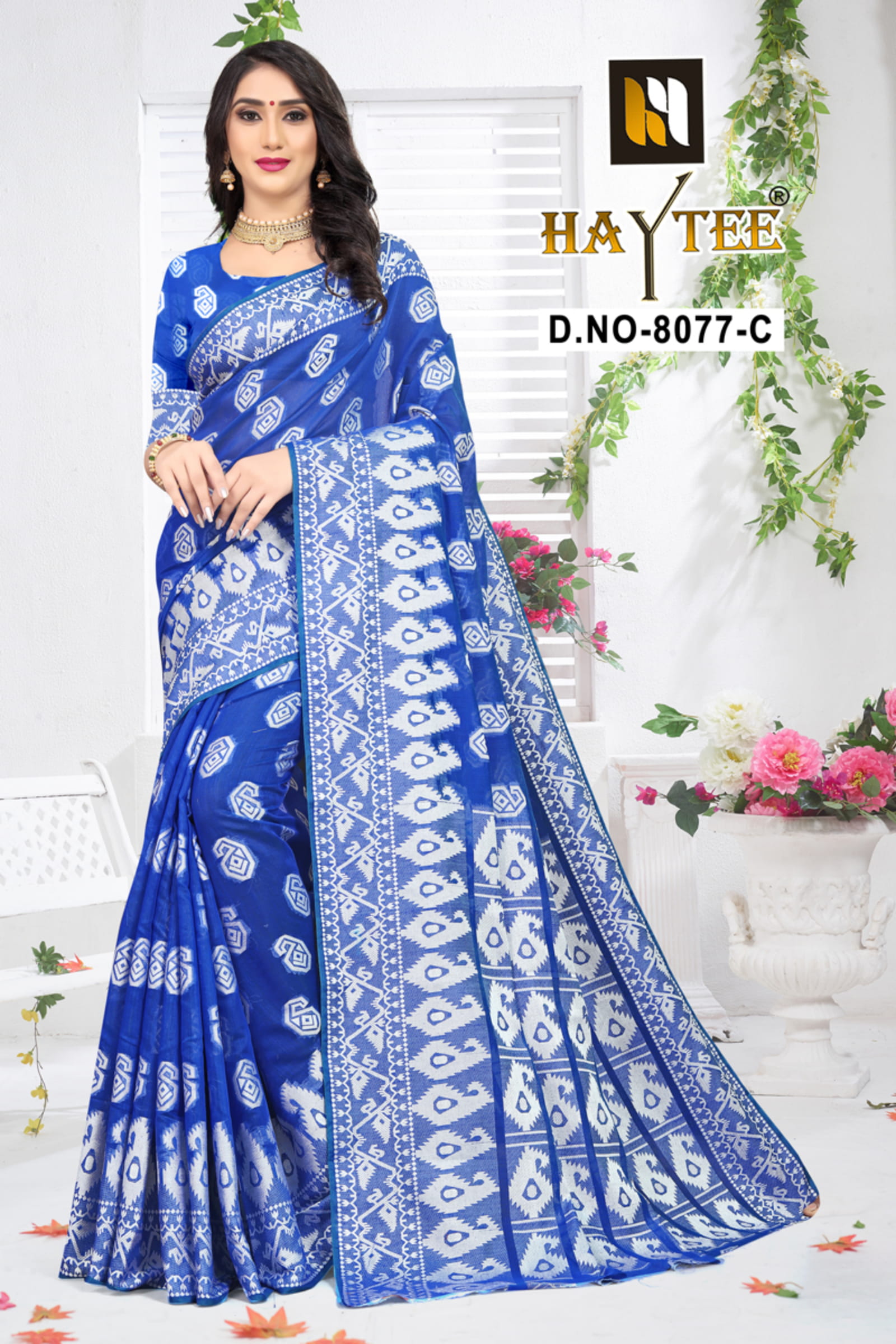 Haytee Presents Bomkai 8087 Cotton Silk Saree Collection