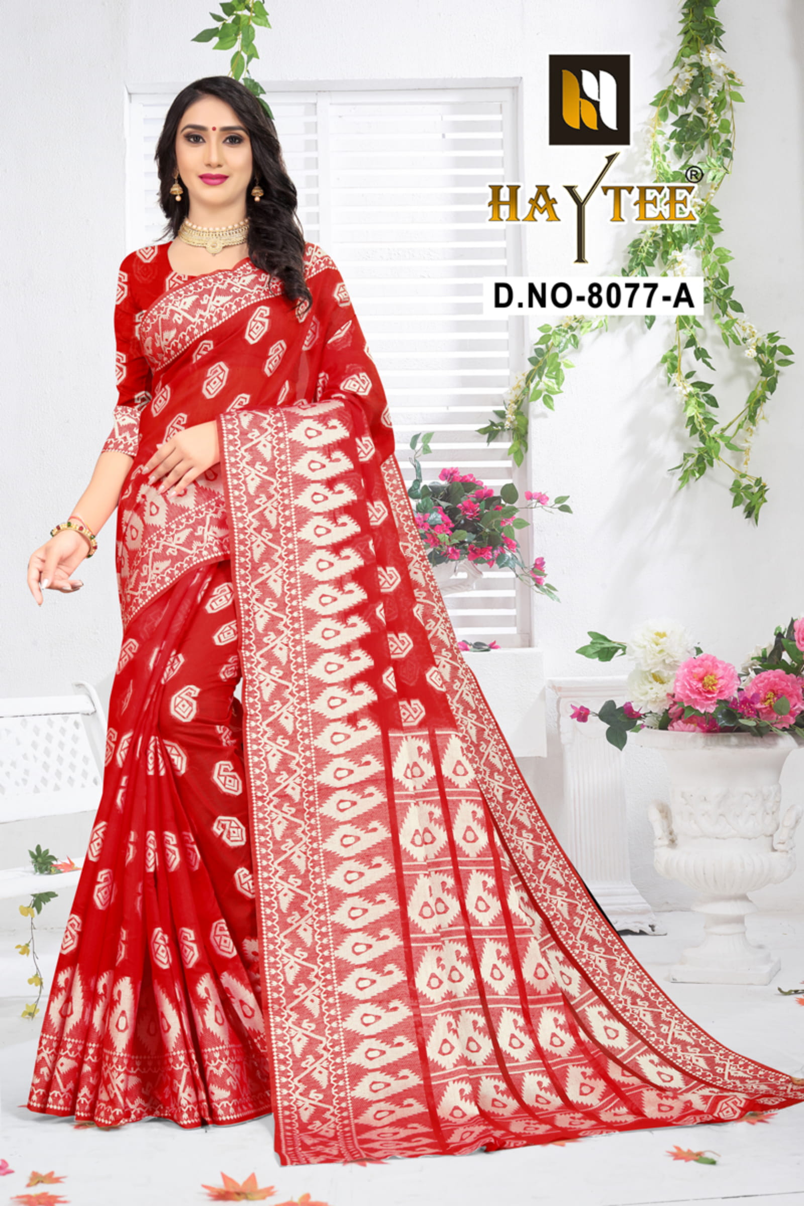 Haytee Presents Bomkai 8087 Cotton Silk Saree Collection