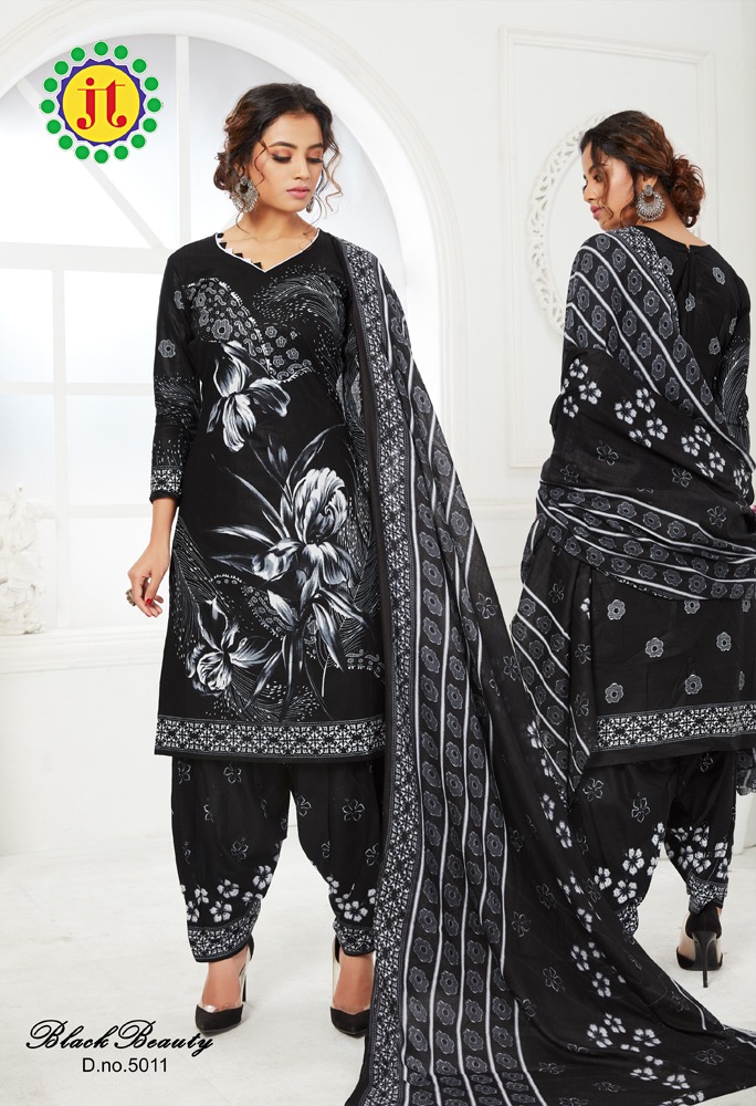 Jt Presents  Black Beauty  Vol 5 Printed Dress Material