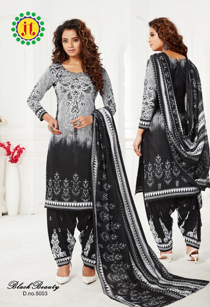 Jt Presents  Black Beauty  Vol 5 Printed Dress Material