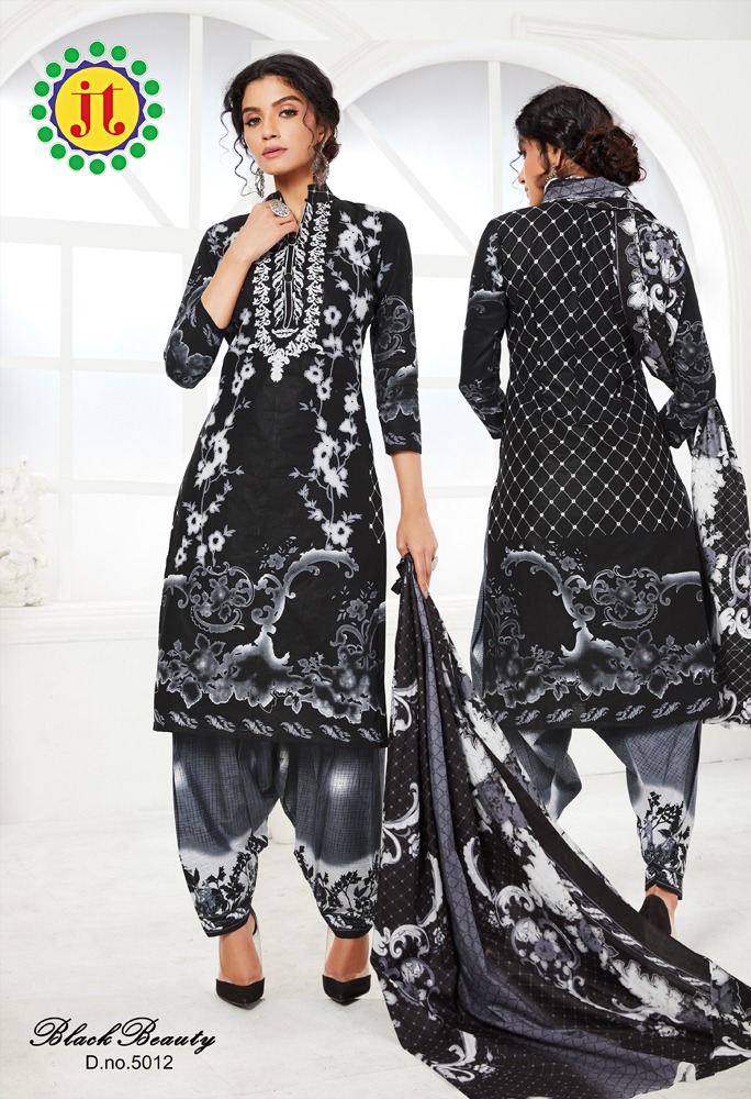Jt Presents  Black Beauty  Vol 5 Printed Dress Material