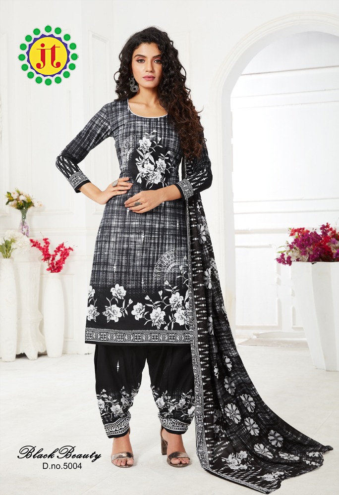 Jt Presents  Black Beauty  Vol 5 Printed Dress Material