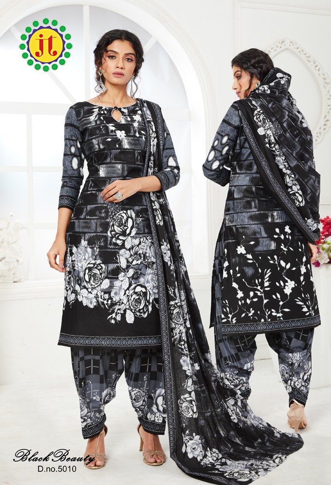 Jt Presents  Black Beauty  Vol 5 Printed Dress Material