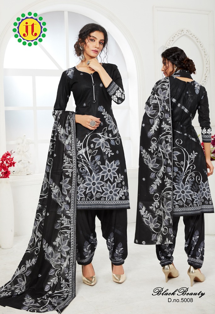 Jt Presents  Black Beauty  Vol 5 Printed Dress Material