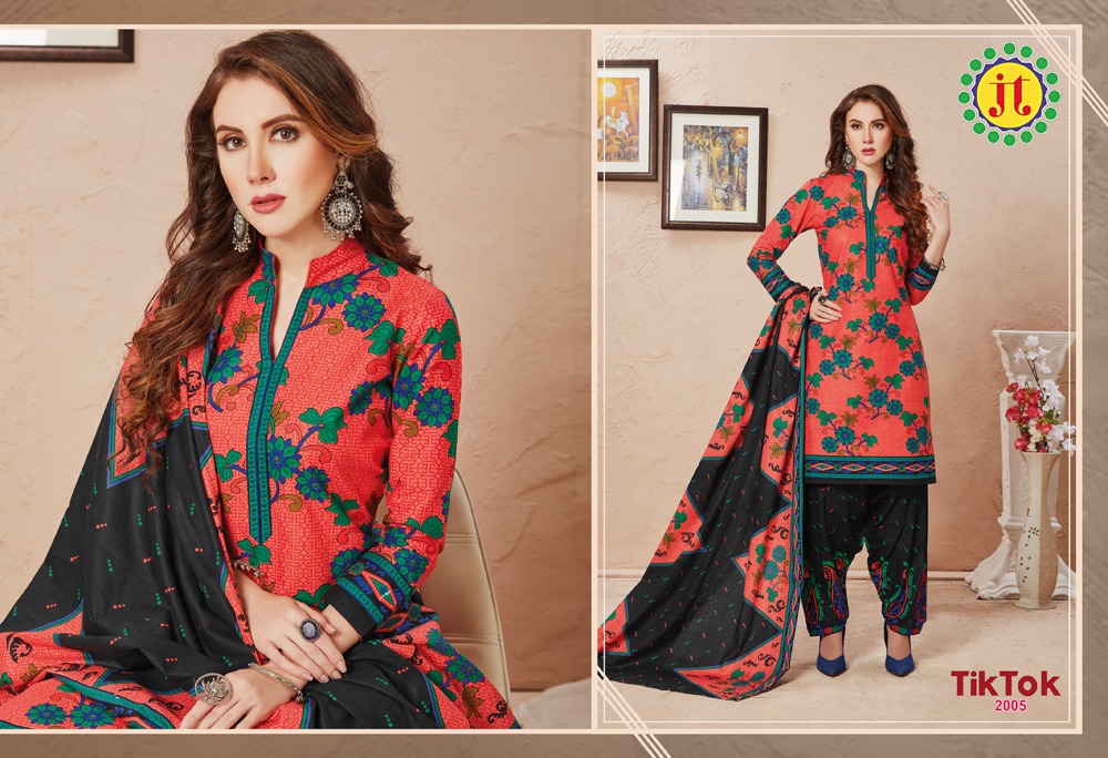 Jt Presents  Tiktok Vol 2  Printed Dress Material