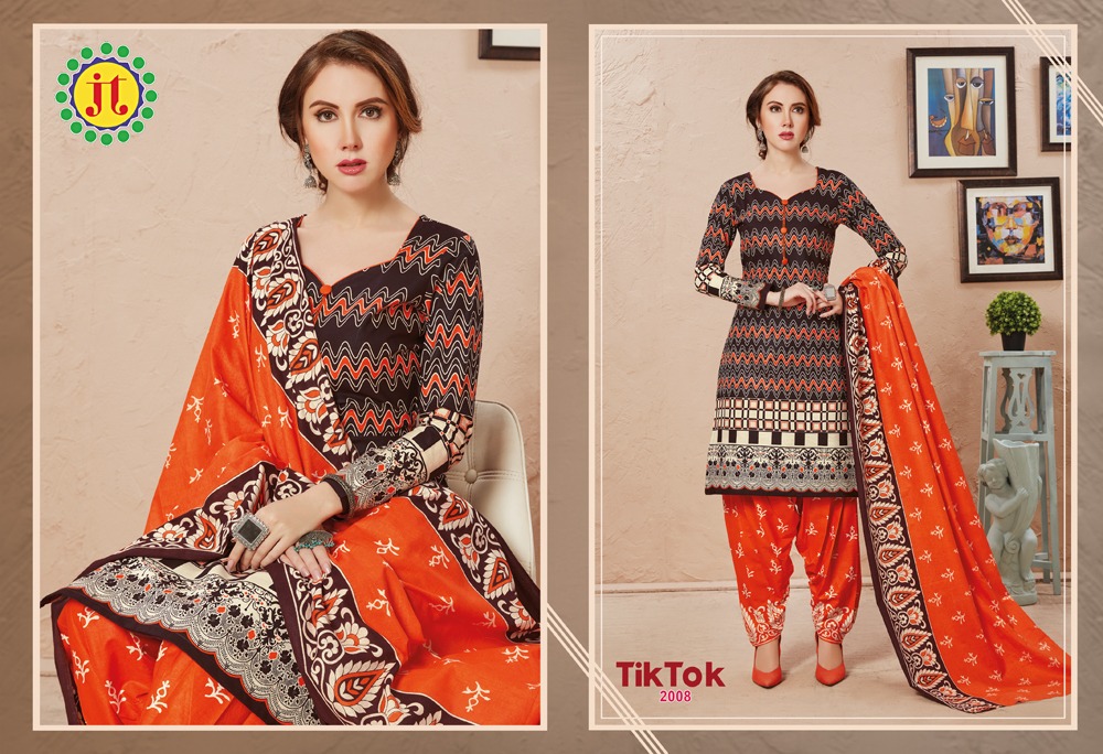 Jt Presents  Tiktok Vol 2  Printed Dress Material