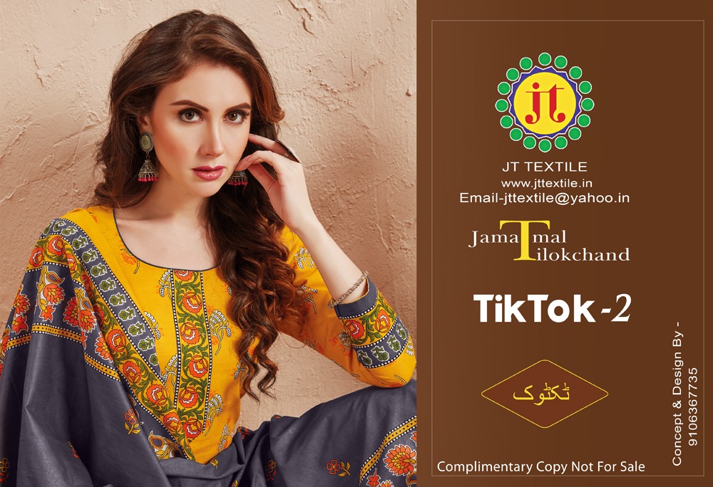 Jt Presents  Tiktok Vol 2  Printed Dress Material