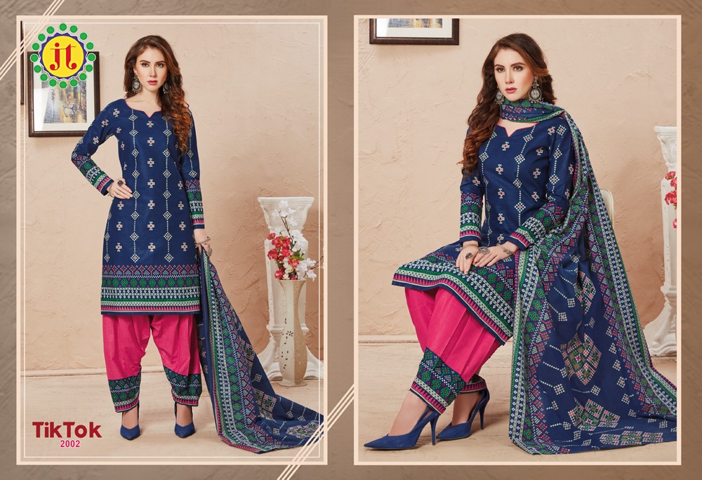 Jt Presents  Tiktok Vol 2  Printed Dress Material