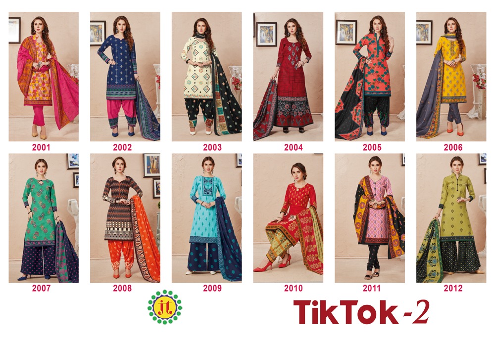 Jt Presents  Tiktok Vol 2  Printed Dress Material