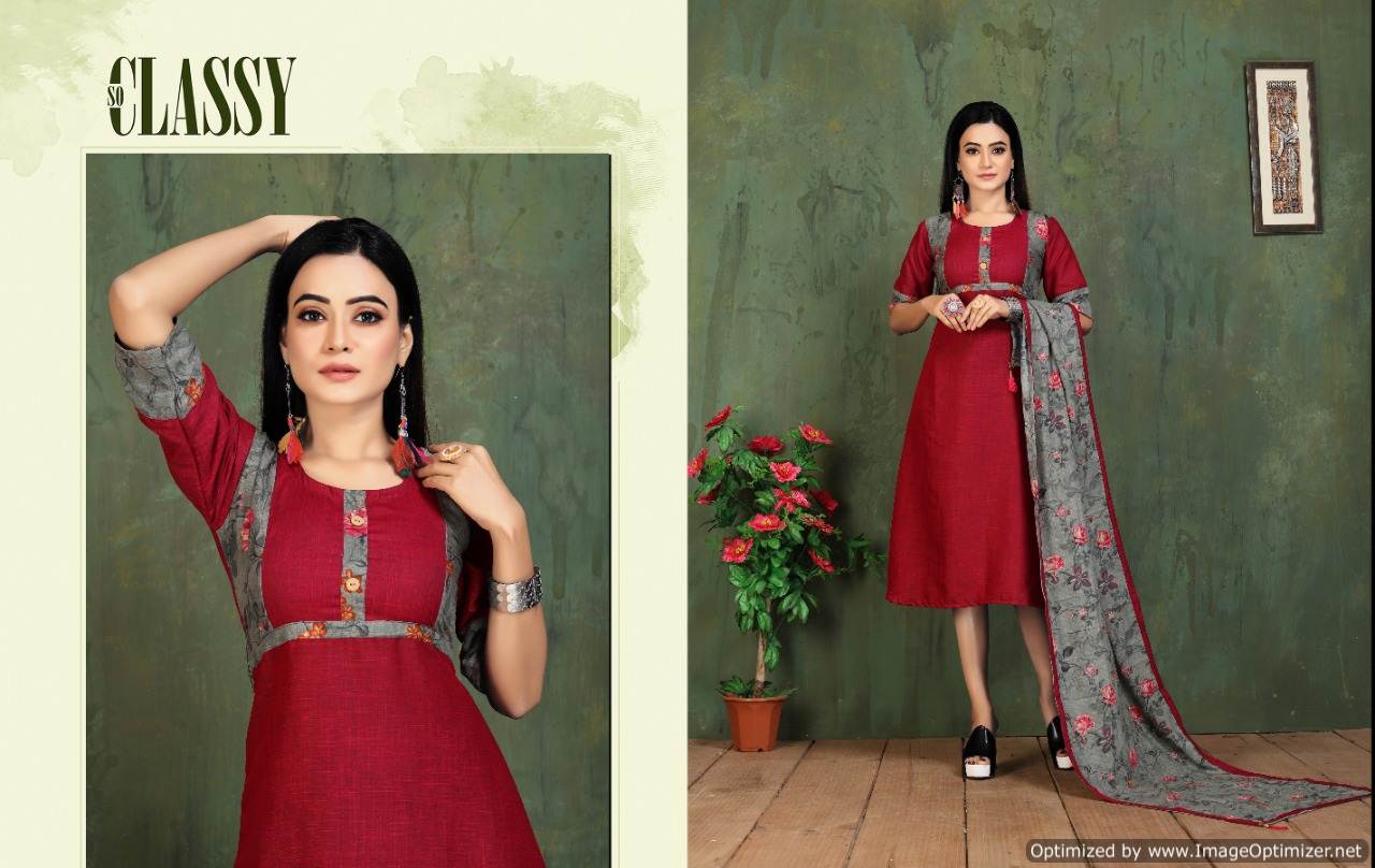Kinti  Presents Panghat  Vol 13  Designer  Kurti Catalogue