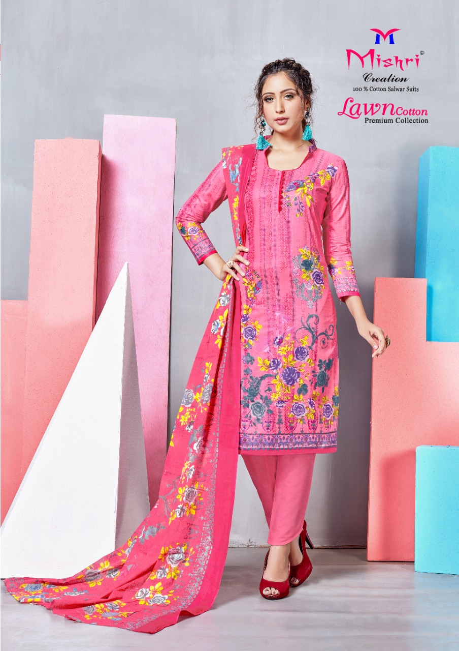 Mishri  Presents Lawn Cotton Vol 4  Karachi Dress Material