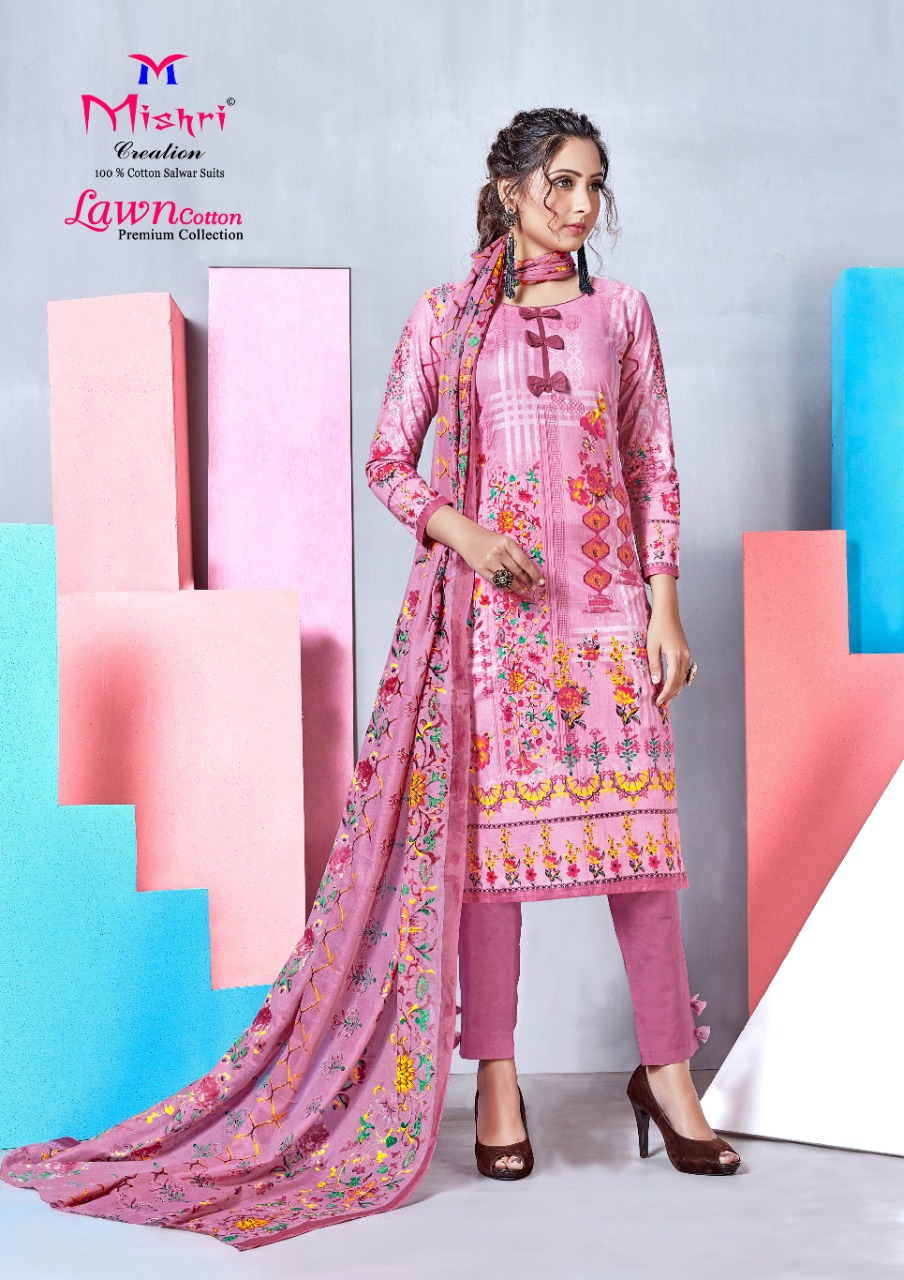 Mishri  Presents Lawn Cotton Vol 4  Karachi Dress Material
