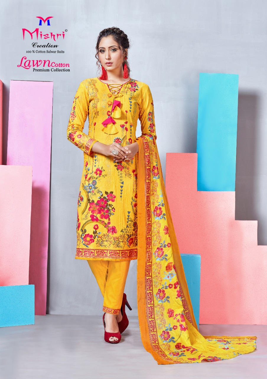 Mishri  Presents Lawn Cotton Vol 4  Karachi Dress Material