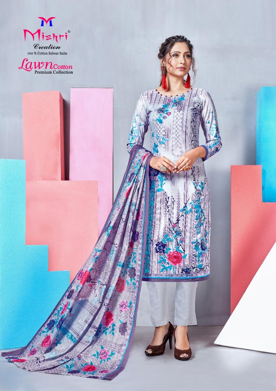 Mishri  Presents Lawn Cotton Vol 4  Karachi Dress Material