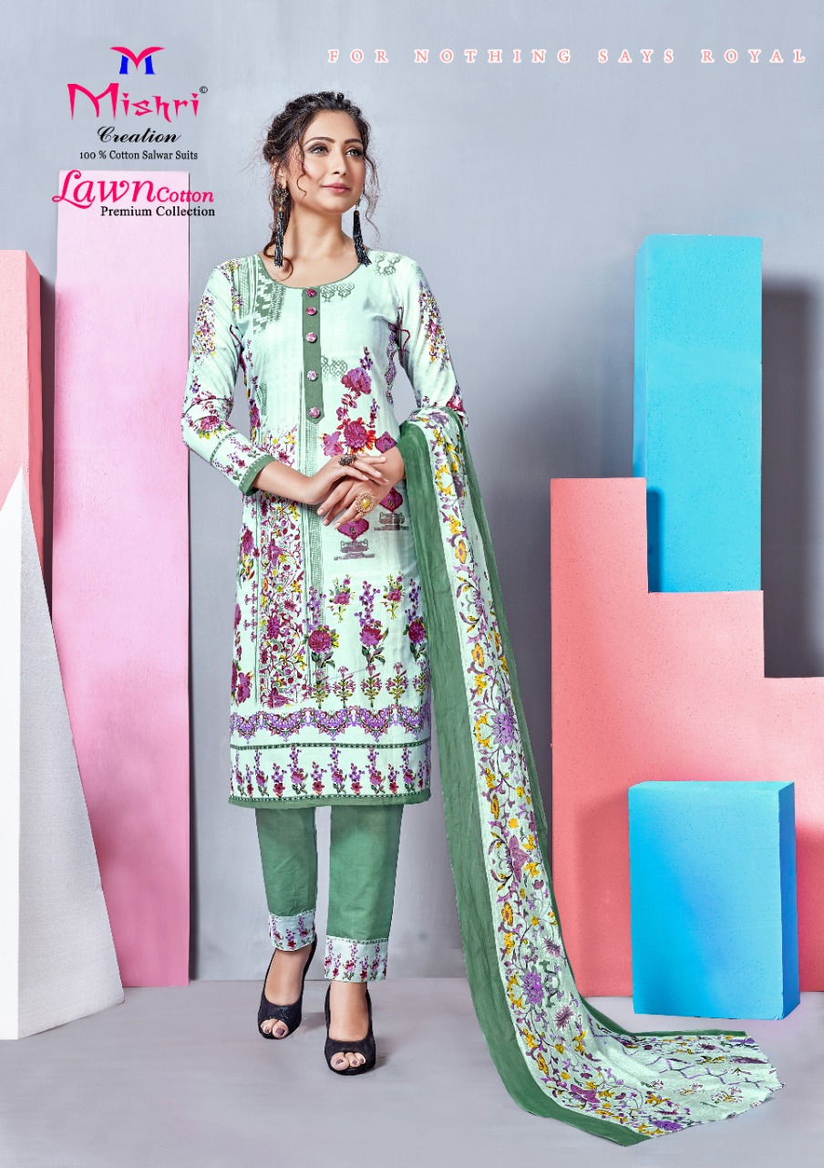 Mishri  Presents Lawn Cotton Vol 4  Karachi Dress Material