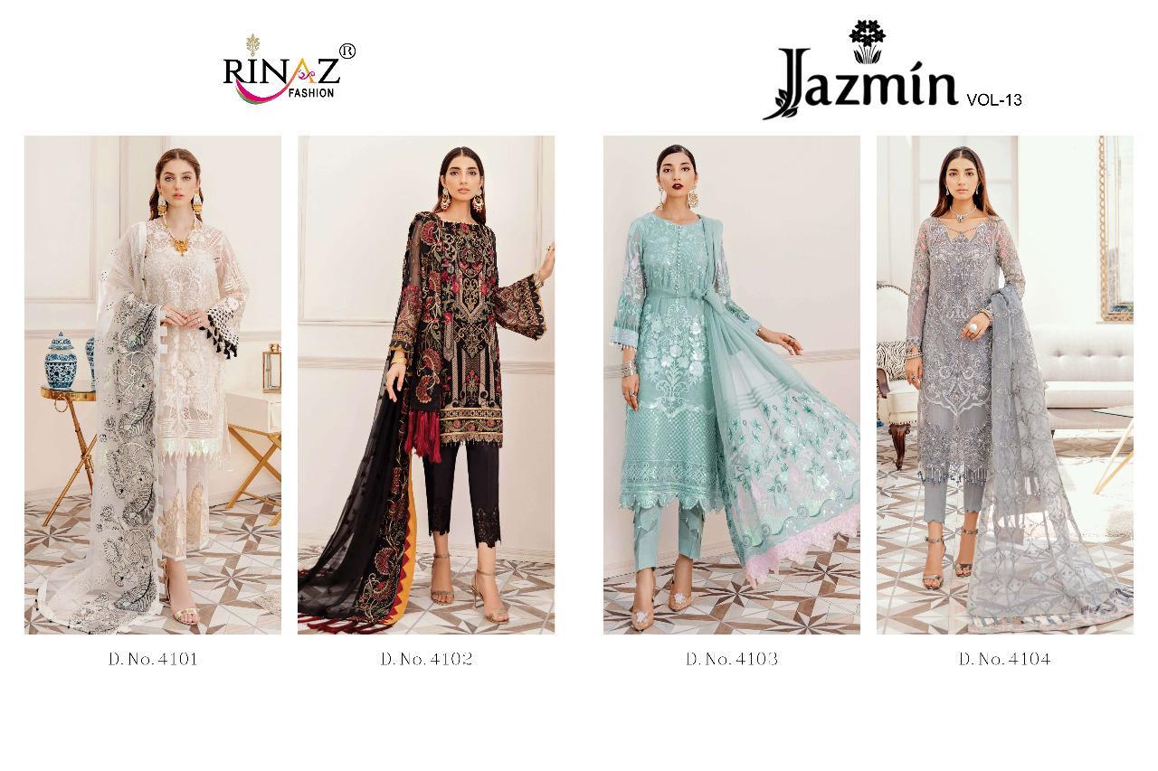 Rinaz Presents Jazmin  Vol 13  Pakistani Salwar Suits