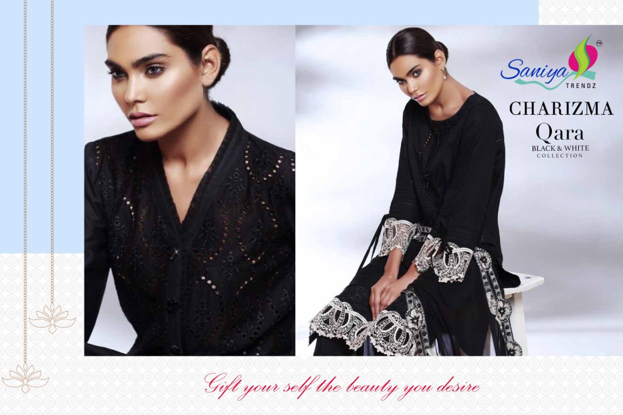 Saniya  Presents  Charizma Qara  Black And White Collection