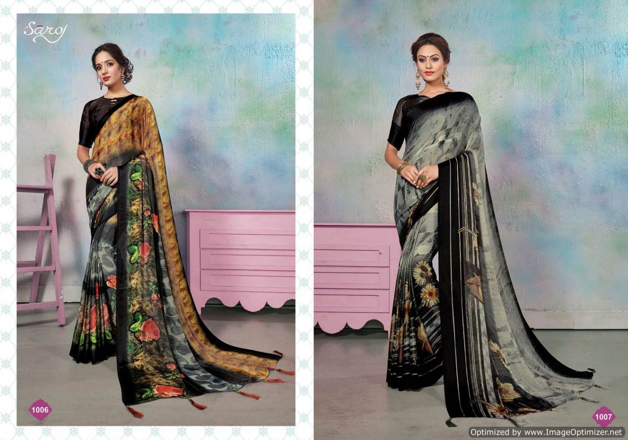 Saroj Presents  Hiba Designer  Saree Collection