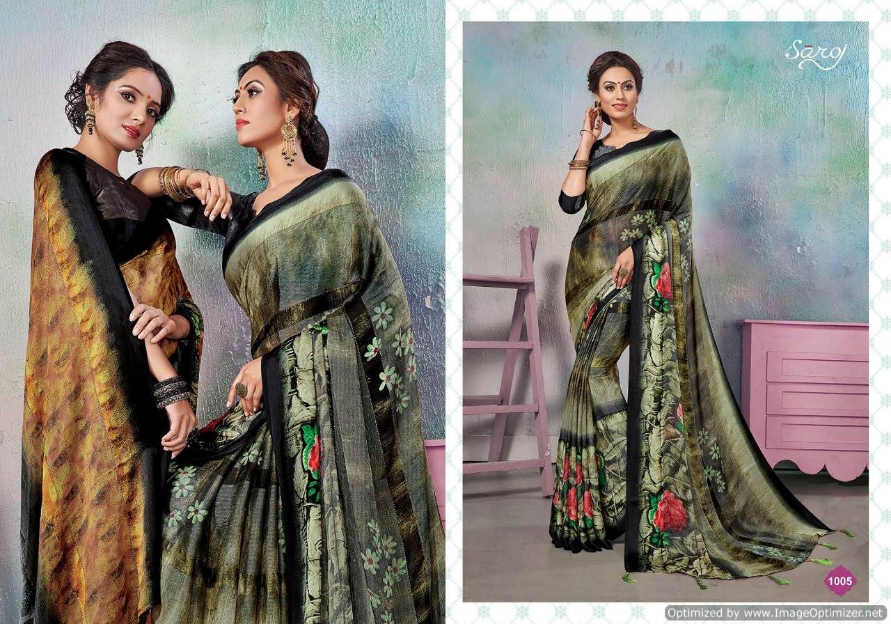 Saroj Presents  Hiba Designer  Saree Collection
