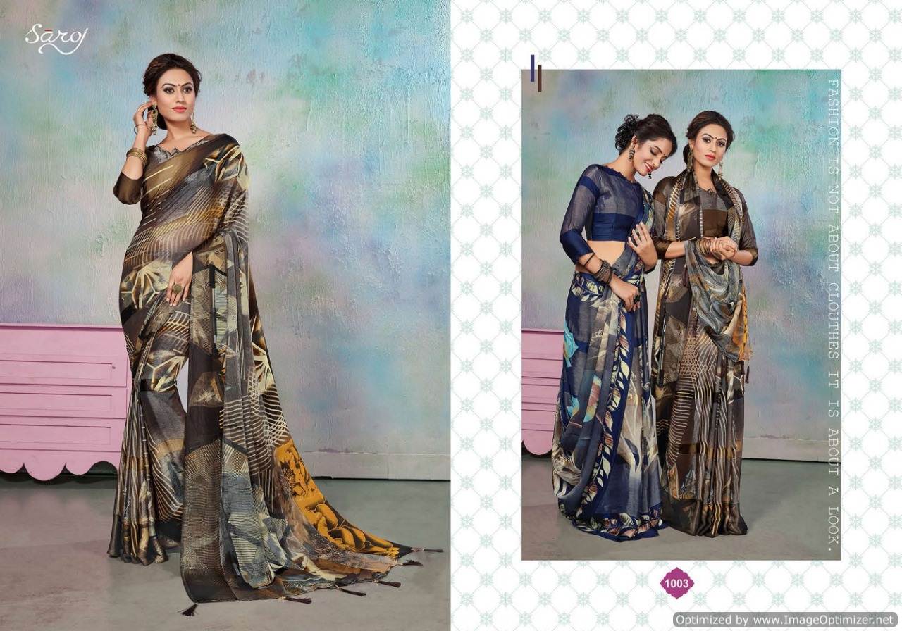 Saroj Presents  Hiba Designer  Saree Collection