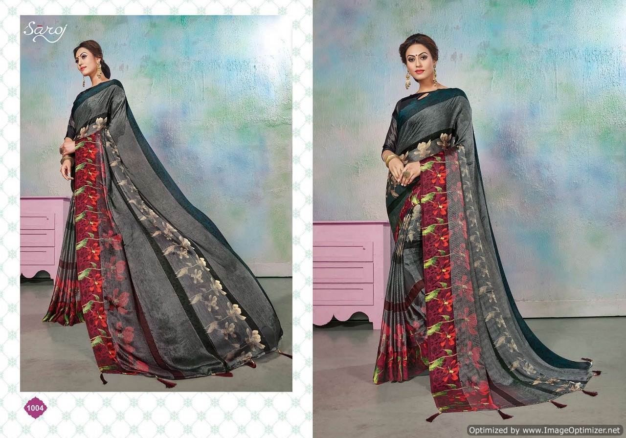 Saroj Presents  Hiba Designer  Saree Collection