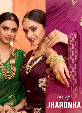 Saroj Presents Jharonka  Designer Saree Collection