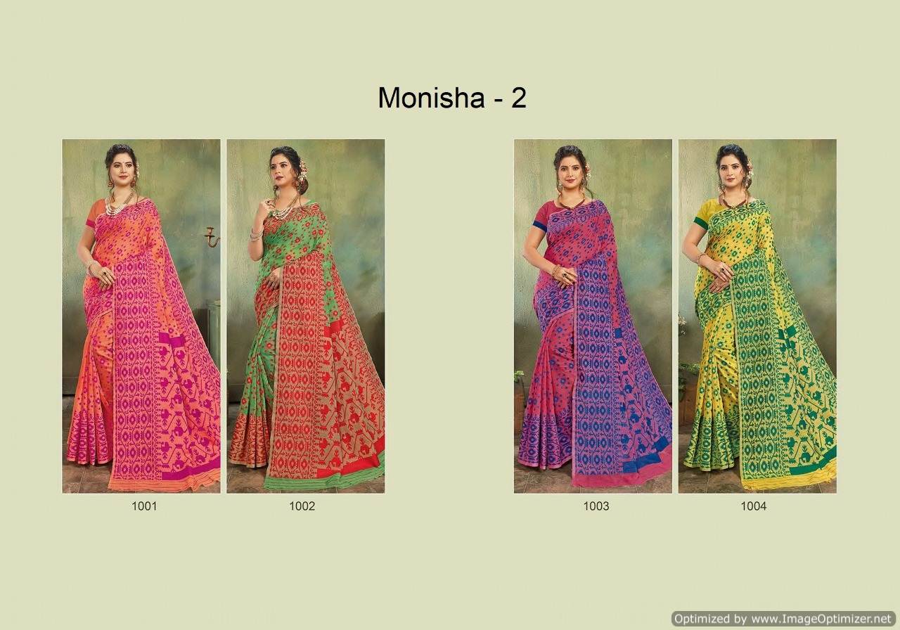 Saroj Presents Monisha  Vol 2  Cotton  Saree Collection