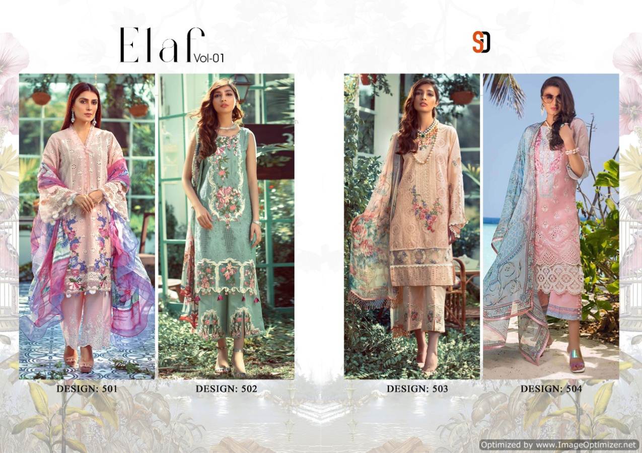Shraddha Presents Elaf 1 Pure Cambric Cotton Pakistani Suits
