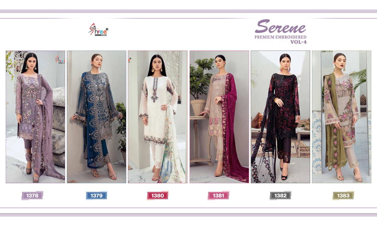 Shree Presents  Serene Premium Embroidered  Vol 4 Heavy Pakistani