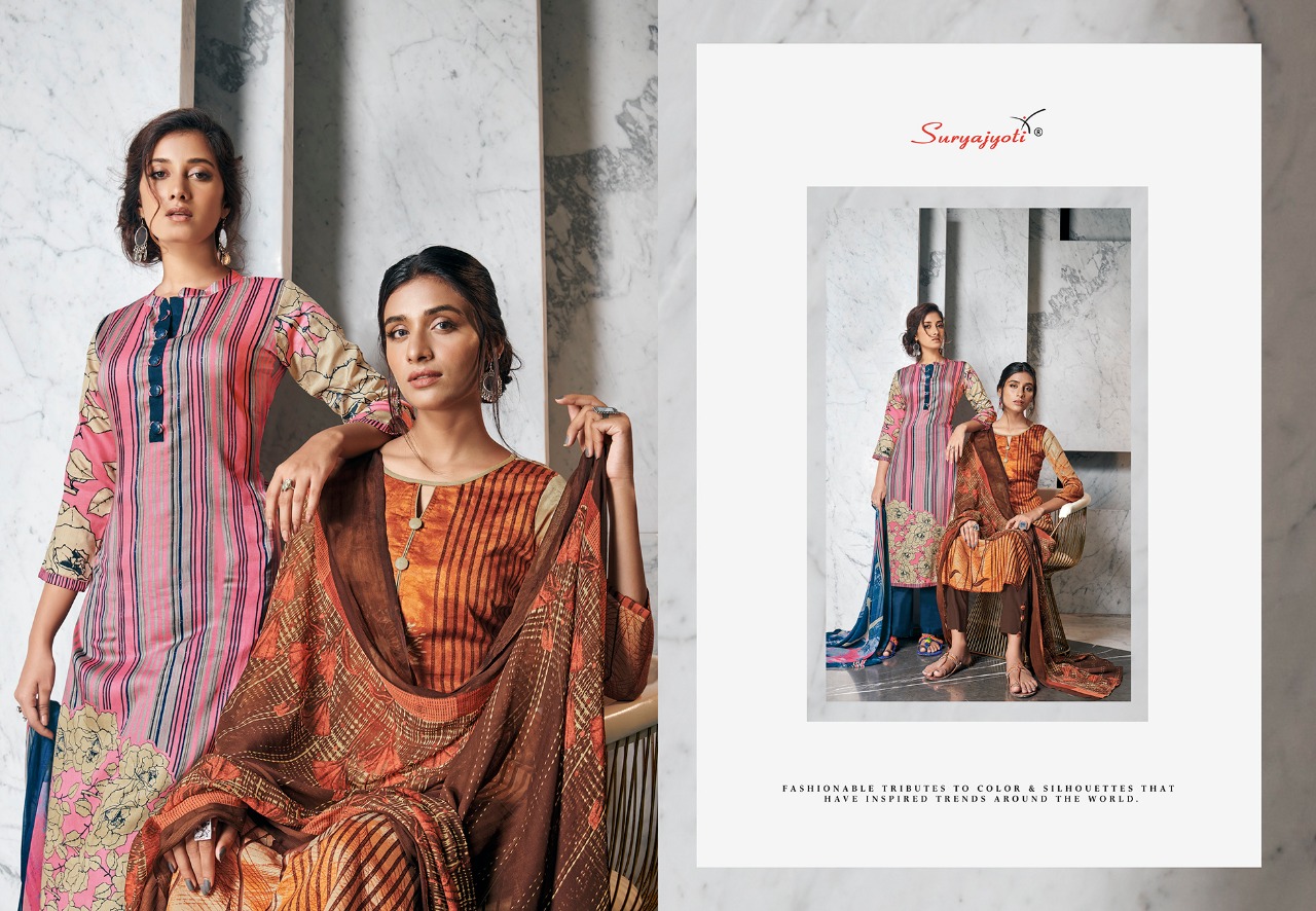 Suryajyoti  Presents Zaira Vol  8 Designer Dress Material