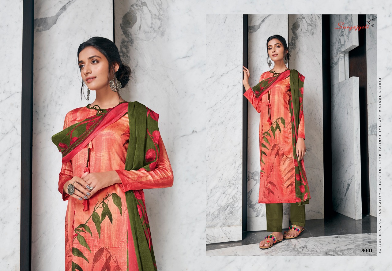 Suryajyoti  Presents Zaira Vol  8 Designer Dress Material