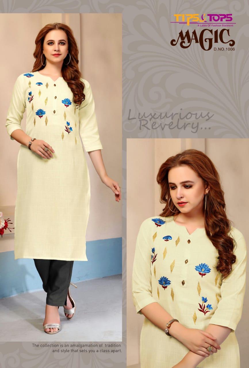 Tips&tops Presents Magic Party Wear Kurti Collection