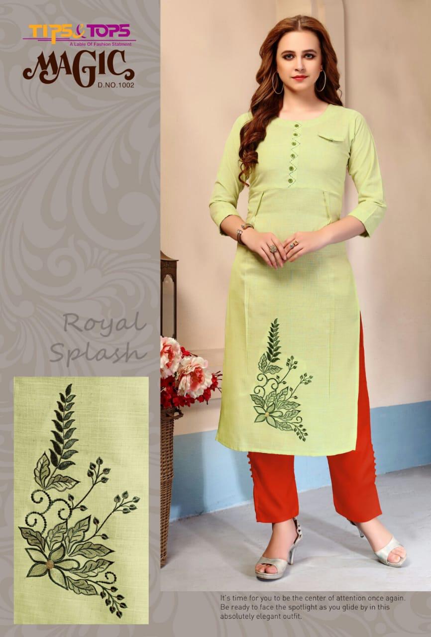Tips&tops Presents Magic Party Wear Kurti Collection