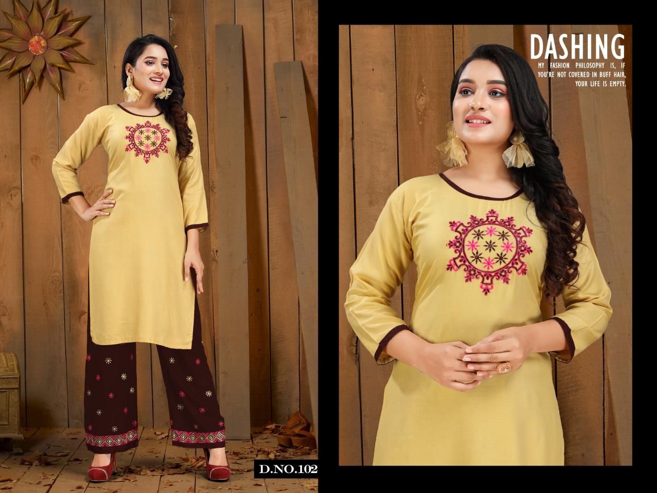 Trendy  Presents Plazo Zone  Daily Wear Kurti With Bottom