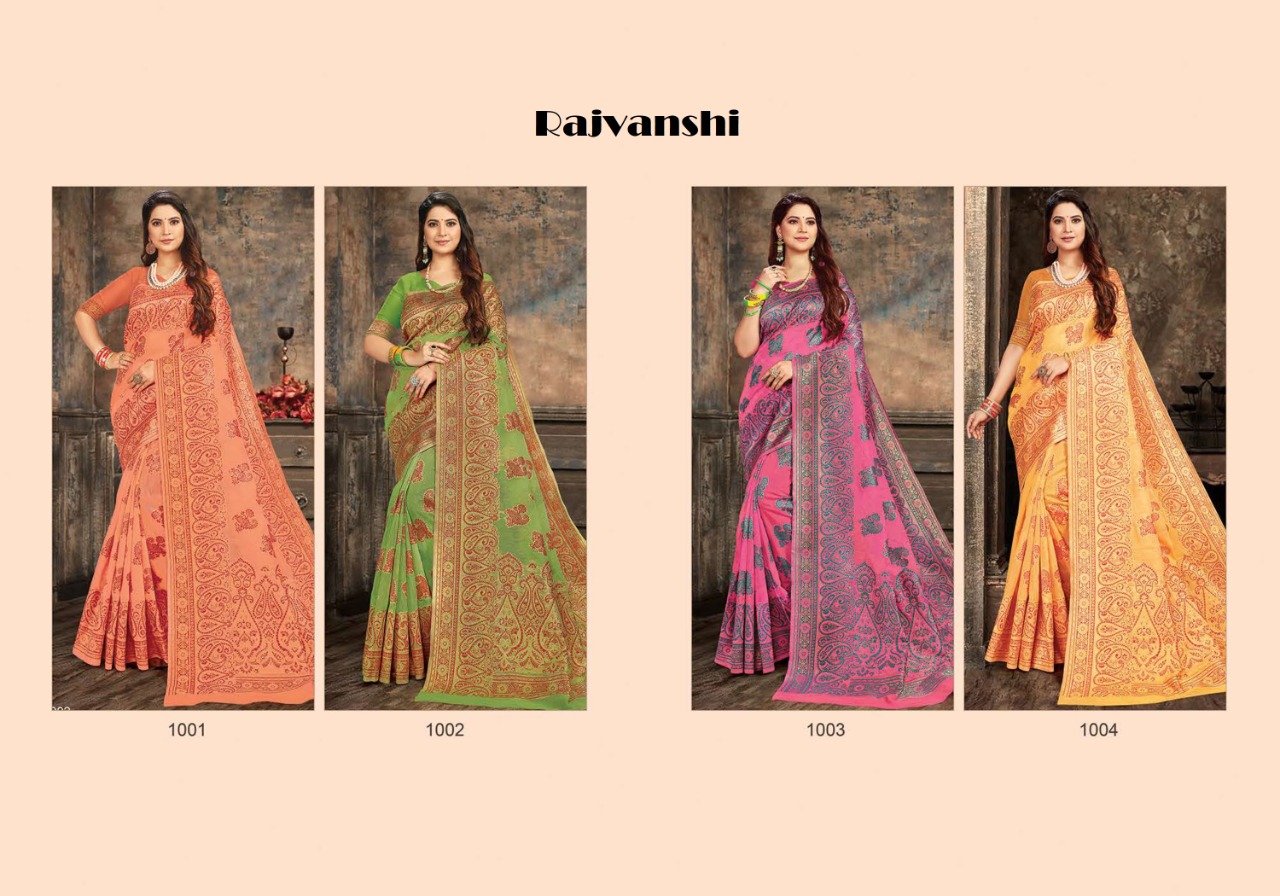 Saroj Presents Rajvanshi Printed Saree Collection