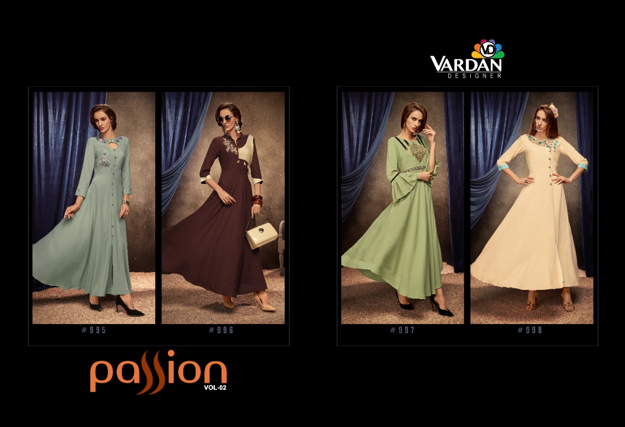 Vardan Presents Passion Vol 2 Designer Kurti Catalogue