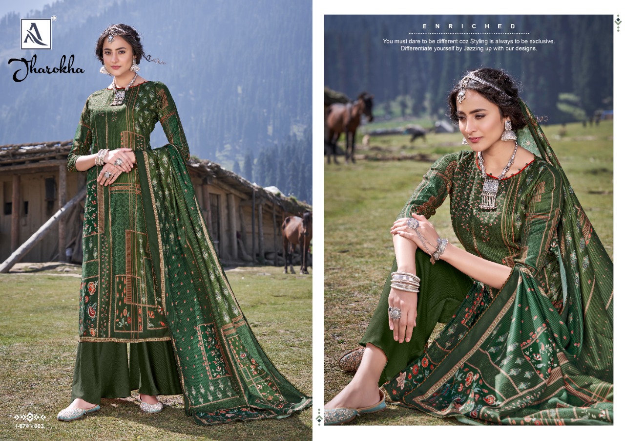 Alok Presents Jharokha Designer Dress Material
