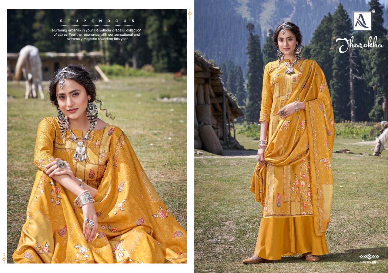 Alok Presents Jharokha Designer Dress Material