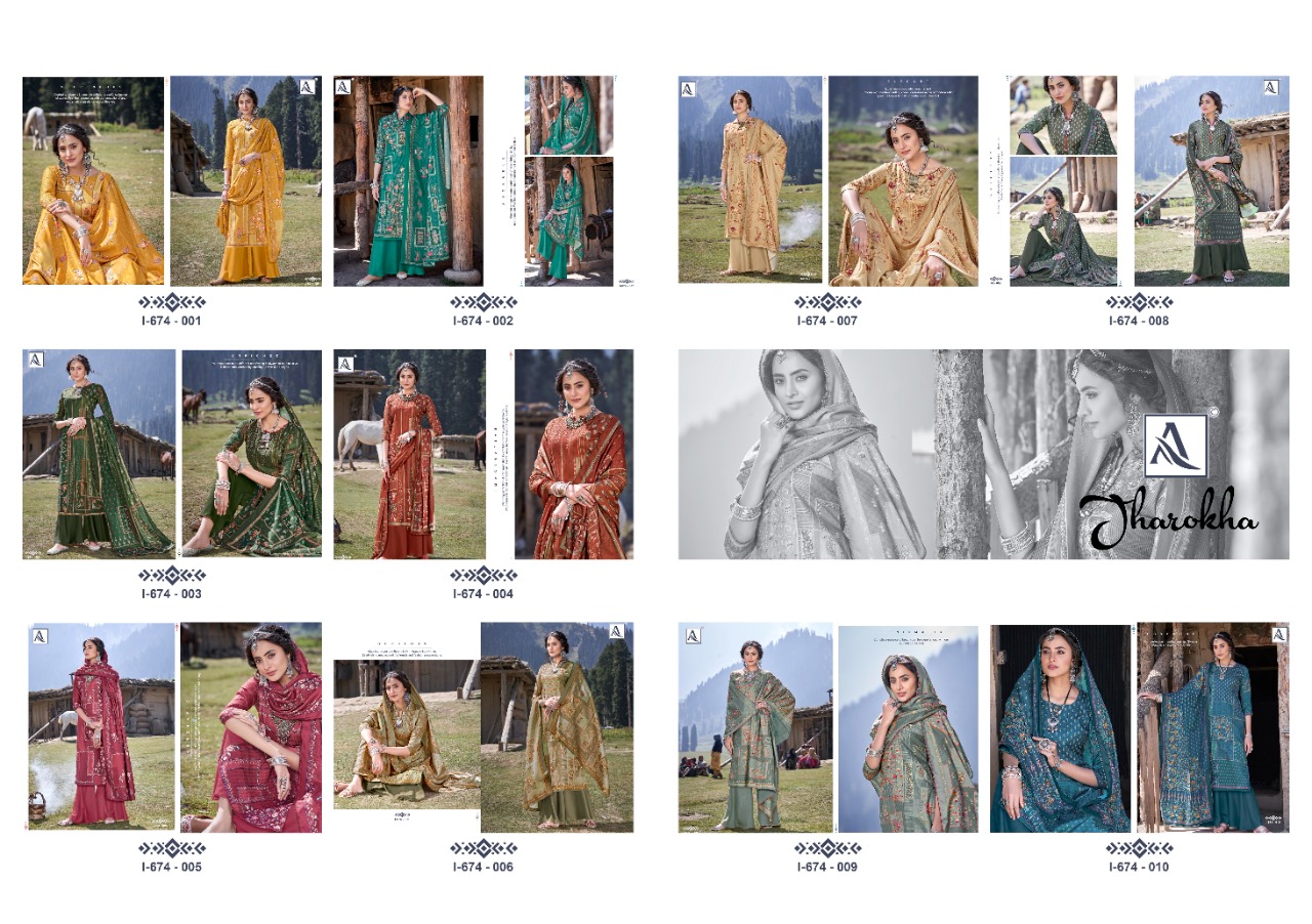 Alok Presents Jharokha Designer Dress Material