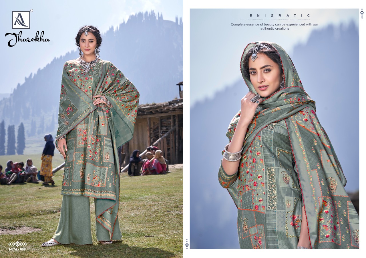 Alok Presents Jharokha Designer Dress Material