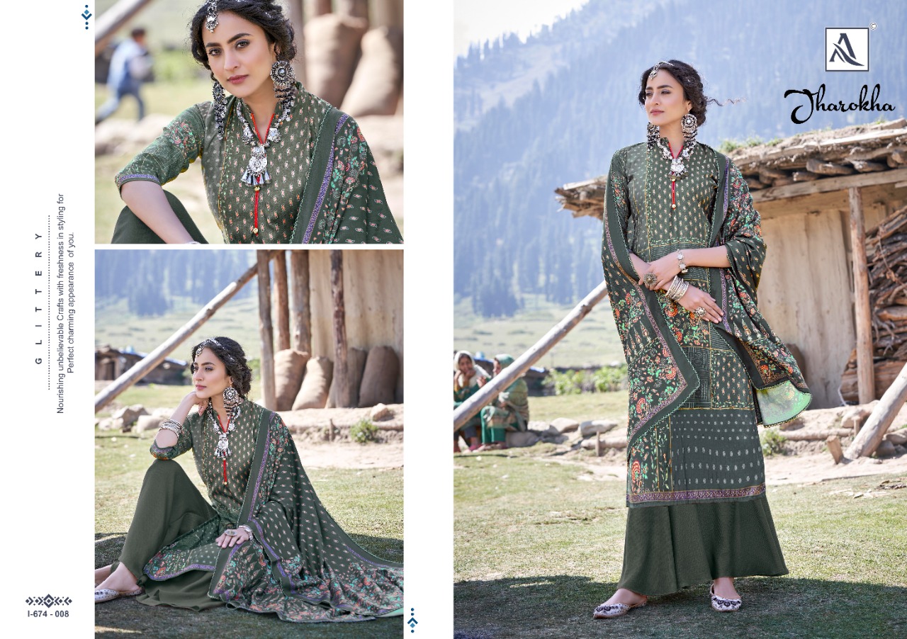 Alok Presents Jharokha Designer Dress Material