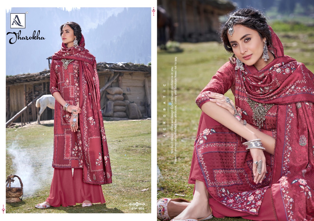 Alok Presents Jharokha Designer Dress Material