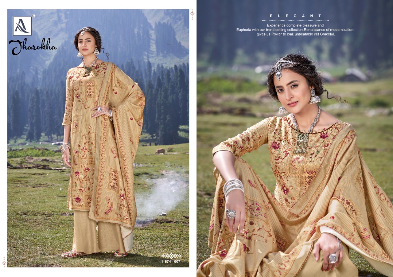 Alok Presents Jharokha Designer Dress Material
