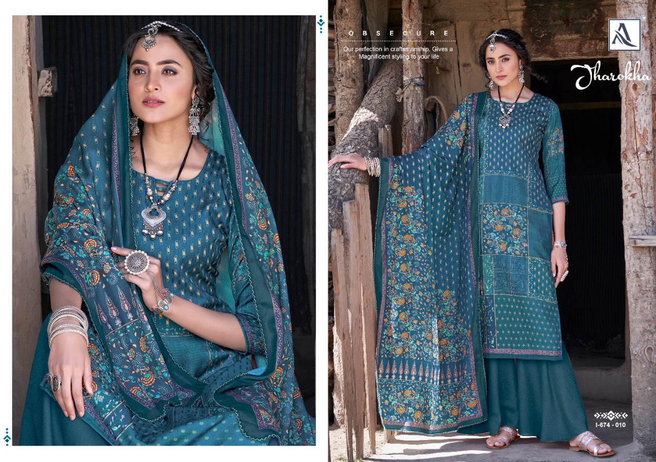 Alok Presents Jharokha Designer Dress Material