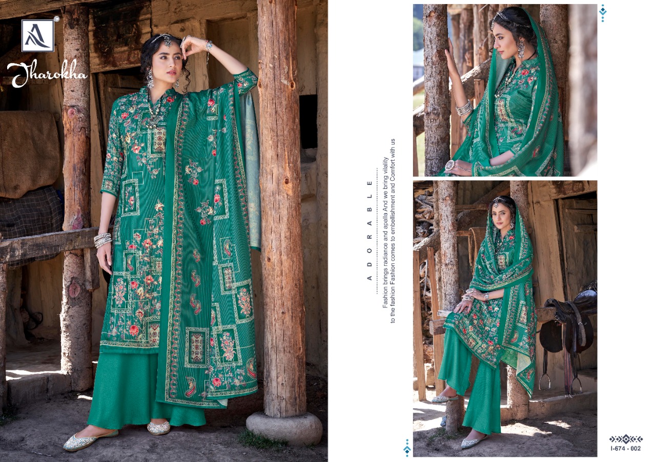 Alok Presents Jharokha Designer Dress Material