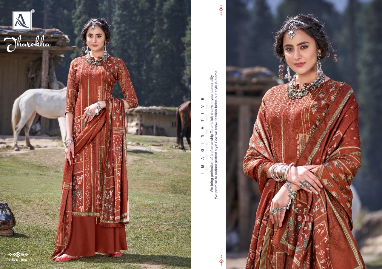 Alok Presents Jharokha Designer Dress Material