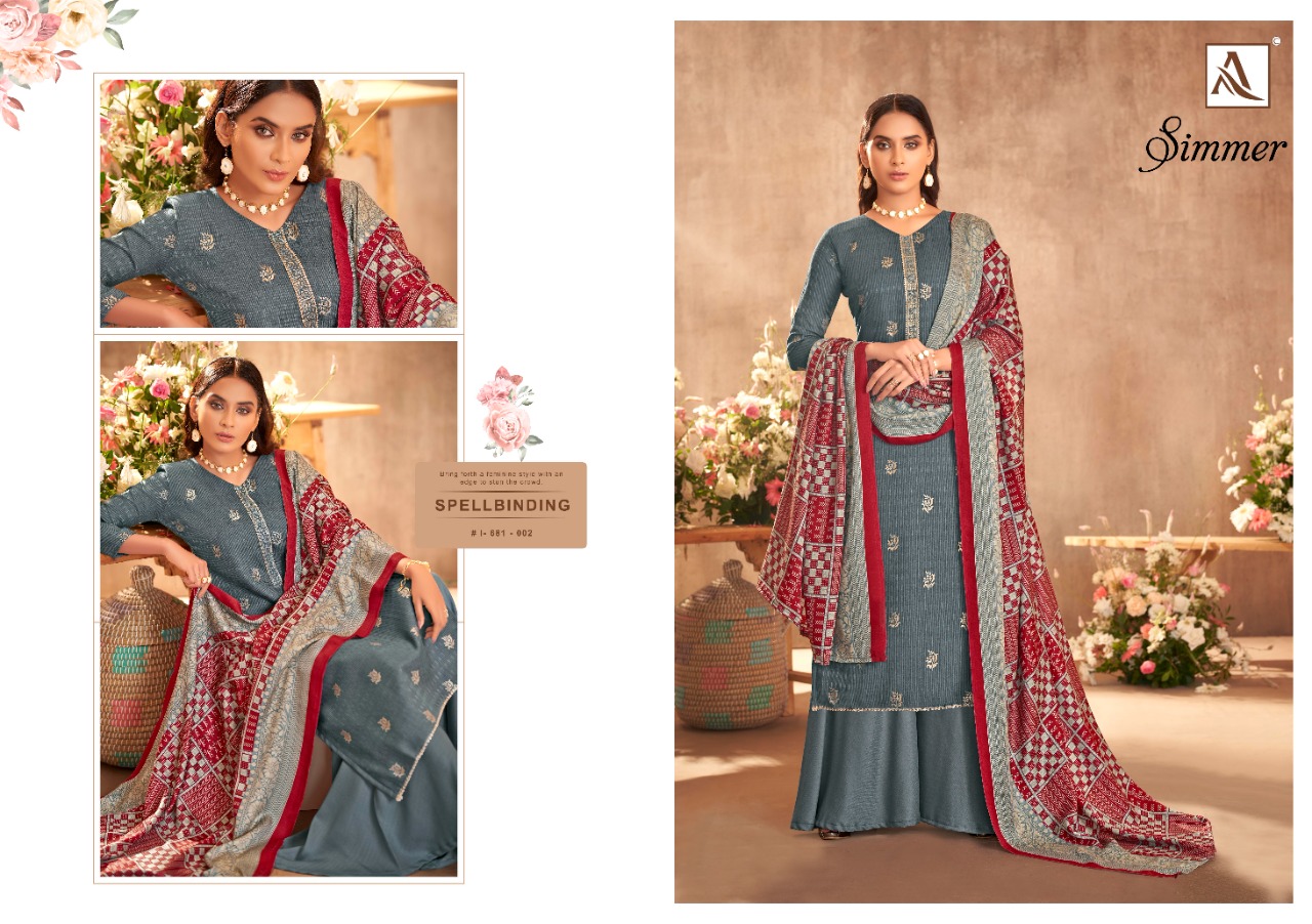 Alok Presents Simmer Designer Dress Material